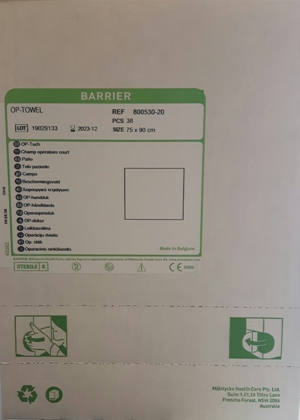 Steril lepedő 75x90 cm